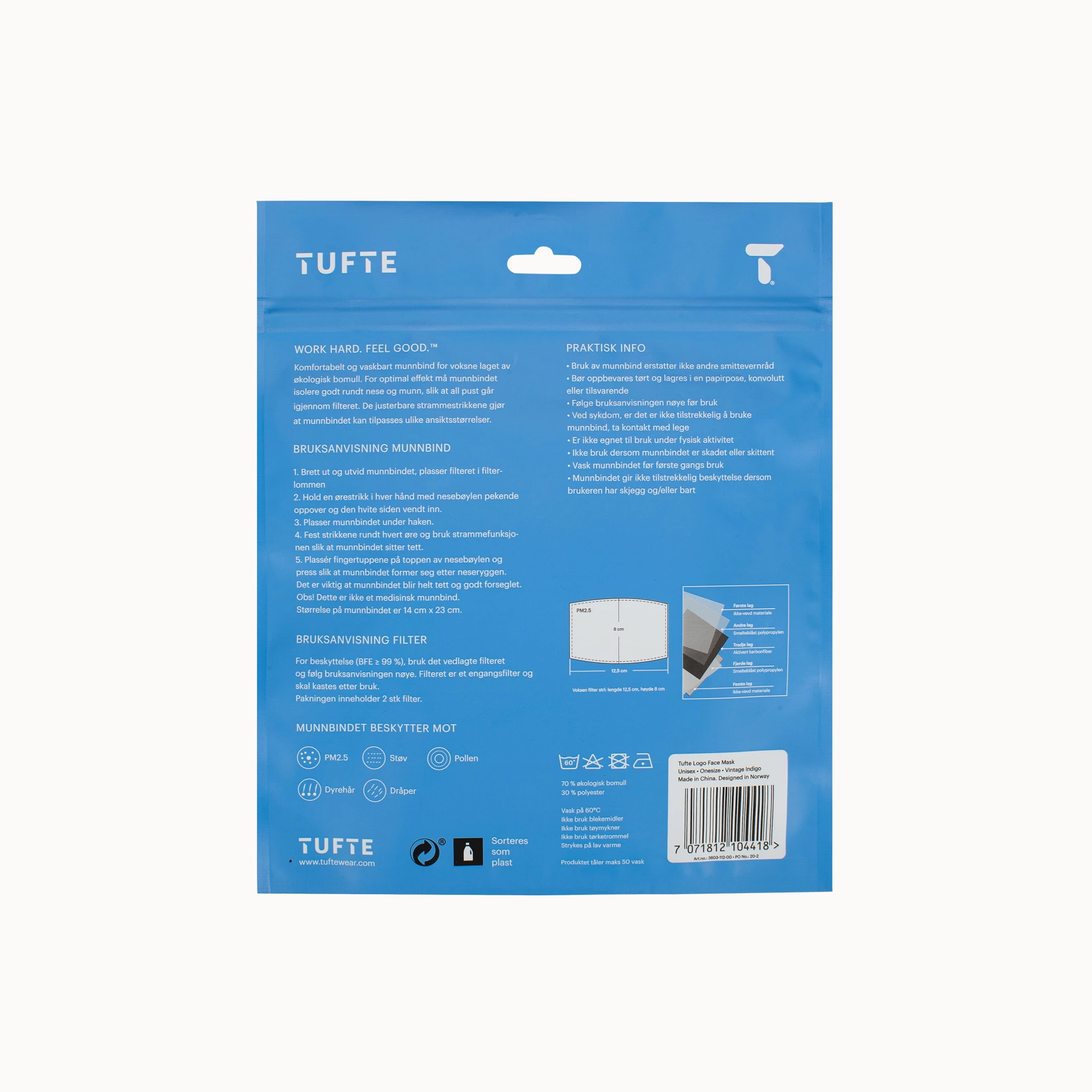 Tufte Munnbind I Bomull - Bilde 3